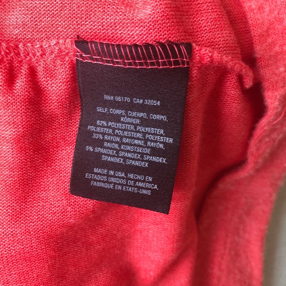 Anthropologie SOFT Tunic Cowl neck Coral/Orange - Picture 5 of 7